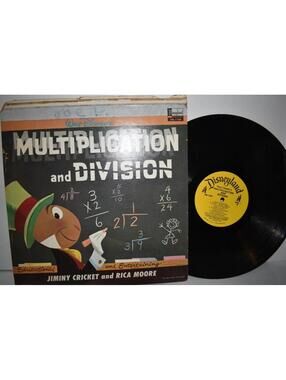 Vintage Vinyl Walt Disney’s Multiplication & Division 1969 Disneyland LP DQ-1286